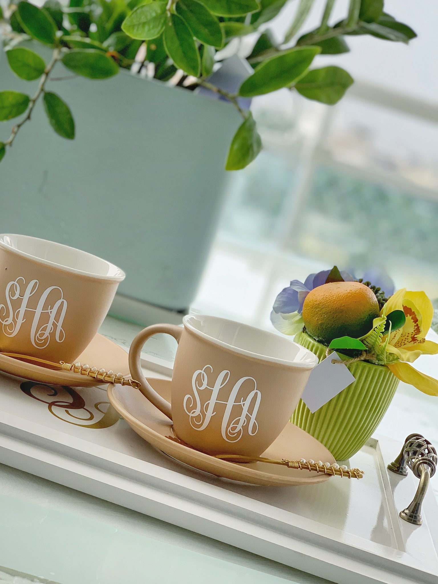 Set de Tazas “Miranda” con Monograma