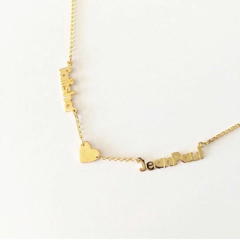 Cadena Plata de dos Nombres