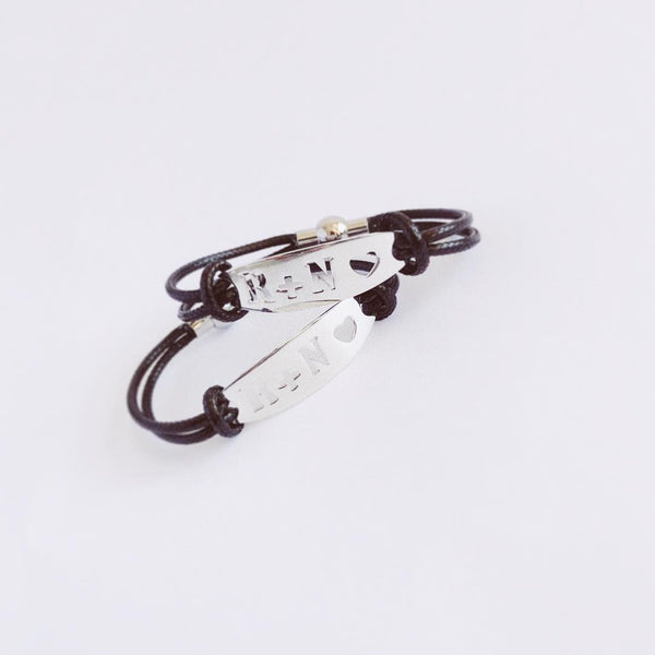 Pulsera de Cordón y Plata - Con Nombre
