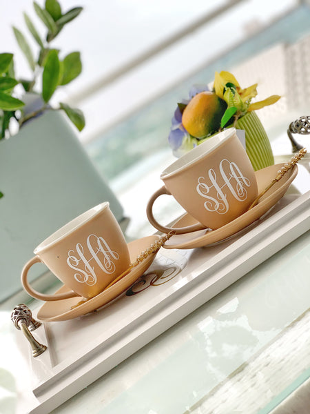 Set de Tazas “Miranda” con Monograma