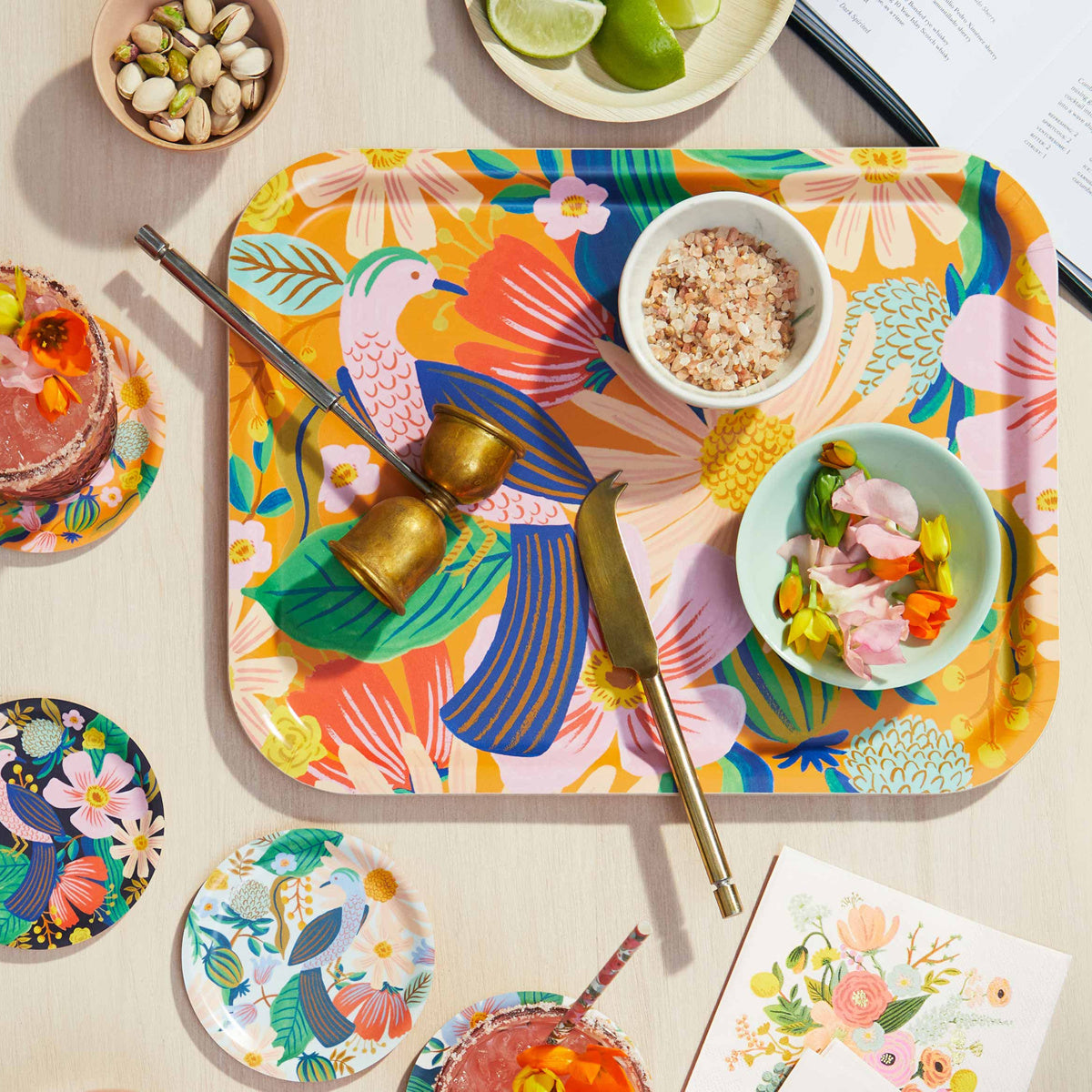 Rifle Paper Co - Medium Rectangle Tray - Dovecote