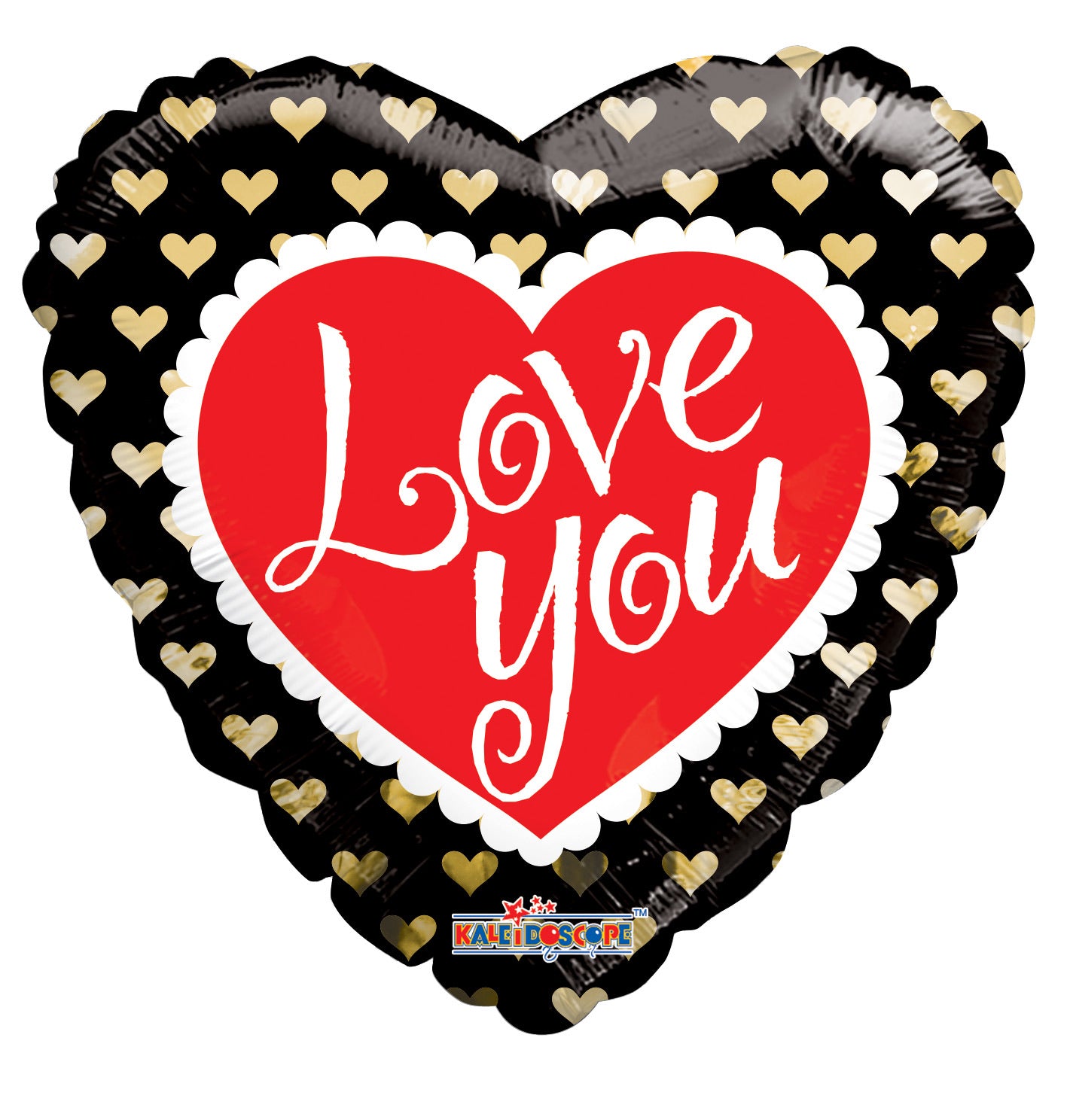 18″ PR Golden Hearts I Love You