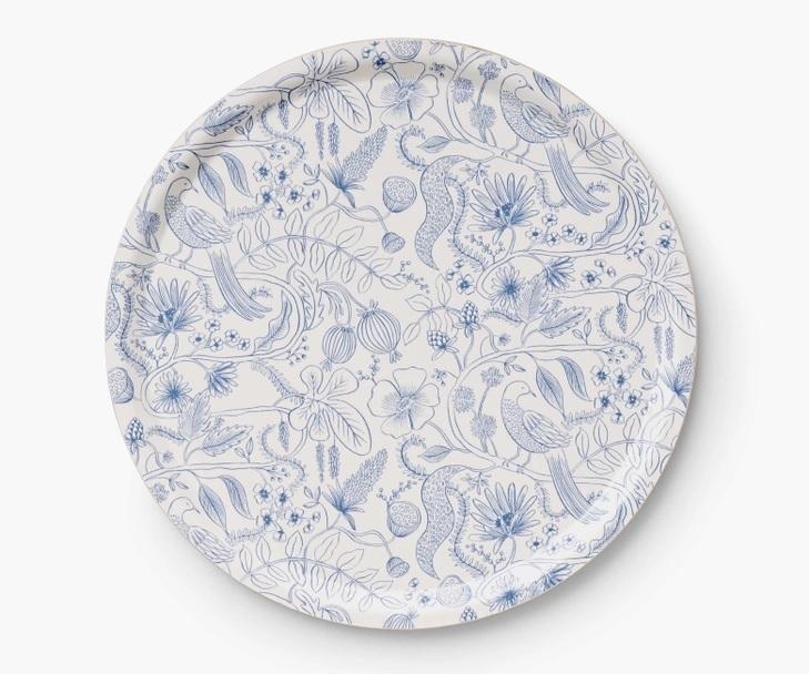 Rifle Paper Co - Large Round Tray - Aviary