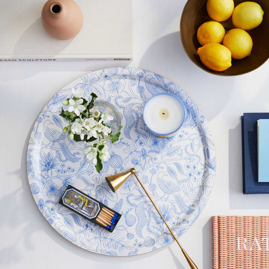Rifle Paper Co - Large Round Tray - Aviary