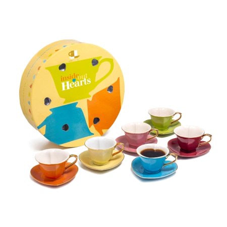 Set de Taza de Corazón Expresso - 3onz (6 Unids)