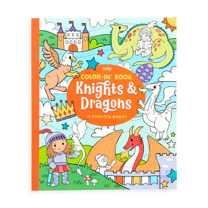OOLY -    Color In Book - Knights and Dragons