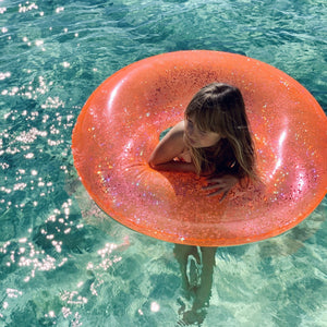 Sunnylife - Pool Ring Glitter - Neon Coral
