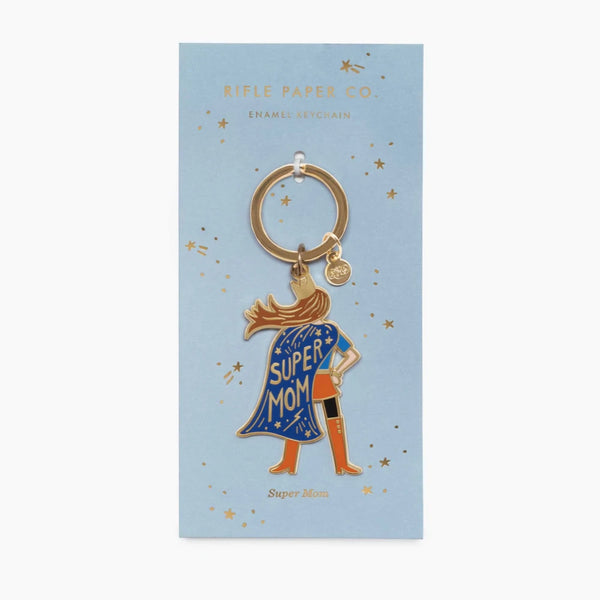 Llavero "Supermom" - Enamel Keychain Rifle Paper Co.