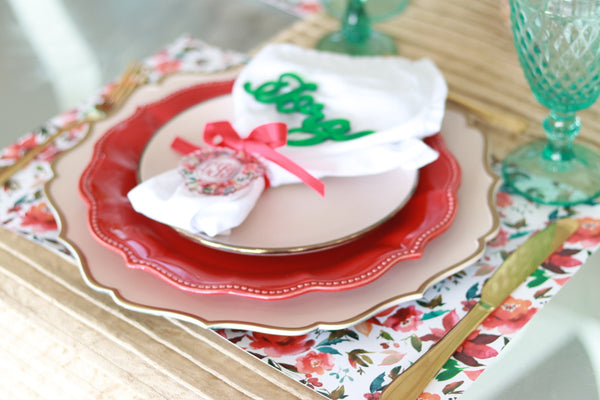 Individuales Impermeables - Acuarella Garden Christmas