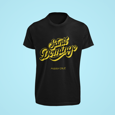 Manny Cruz - T-Shirt Santo Domingo (Negro + Electric Yellow)