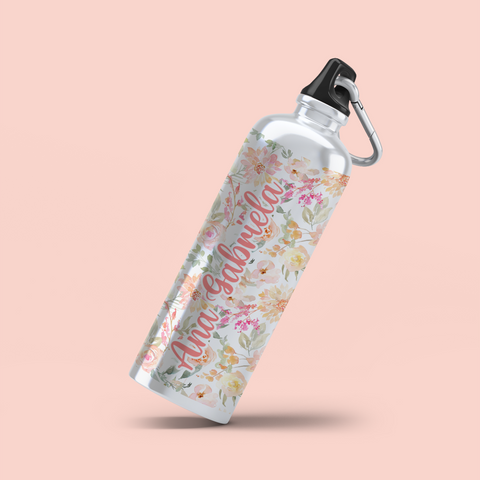 Botella Metalica Flowers | Bonjour Dalia