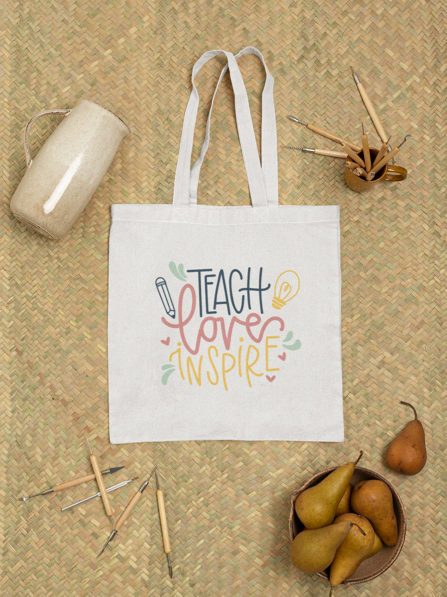 Canva Bag "Teach Love Inspire" - Teacher's Faves
